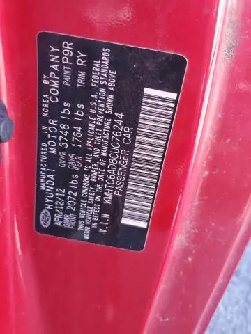 2012 HYUNDAI VELOSTER   