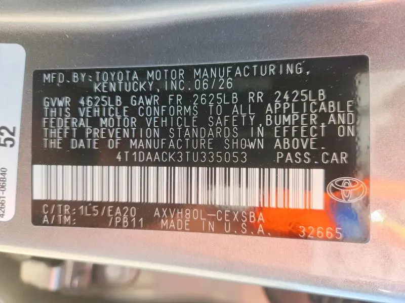 2026 TOYOTA CAMRY SE  