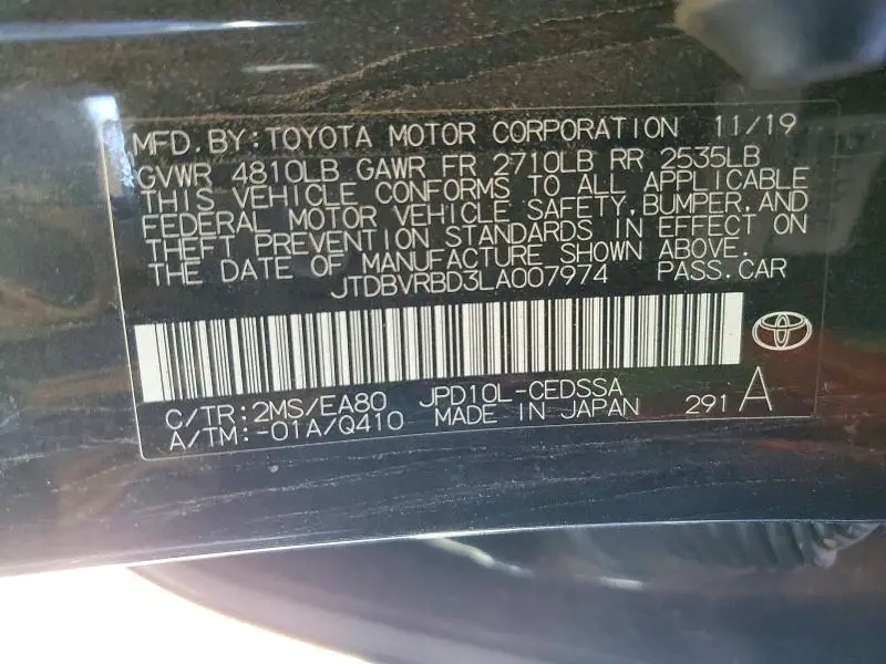 2020 TOYOTA MIRAI BASE  
