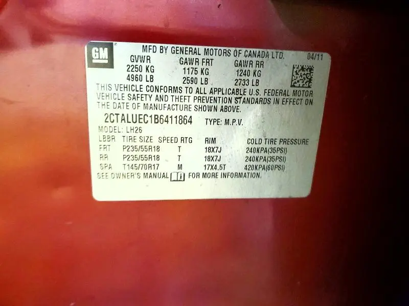 2011 GMC TERRAIN SLT  