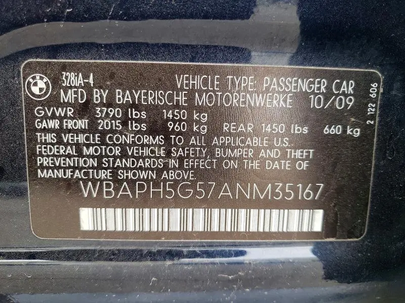 2010 BMW 328 I SULEV  
