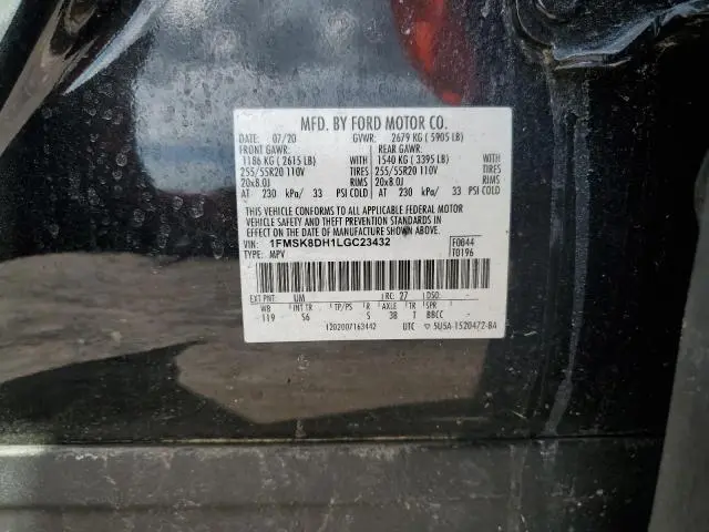 2020 FORD EXPLORER XLT  