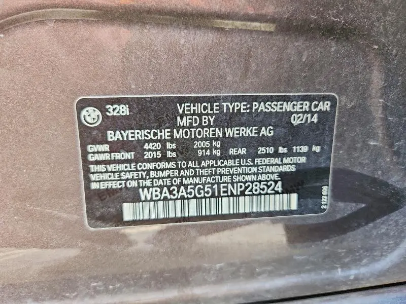 2014 BMW 328 I  