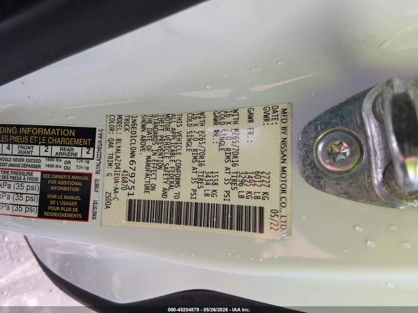 2022 NISSAN FRONTIER KING CAB S 4X2
