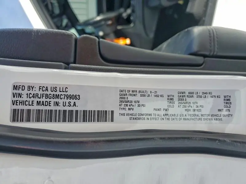 2021 JEEP GRAND CHEROKEE LIMITED  