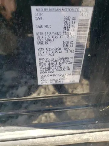 2013 NISSAN PATHFINDER S  