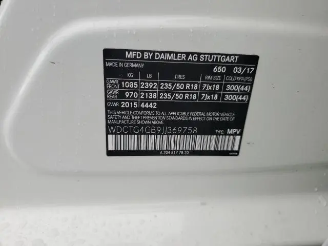 2018 MERCEDES-BENZ GLA 250 4MATIC  