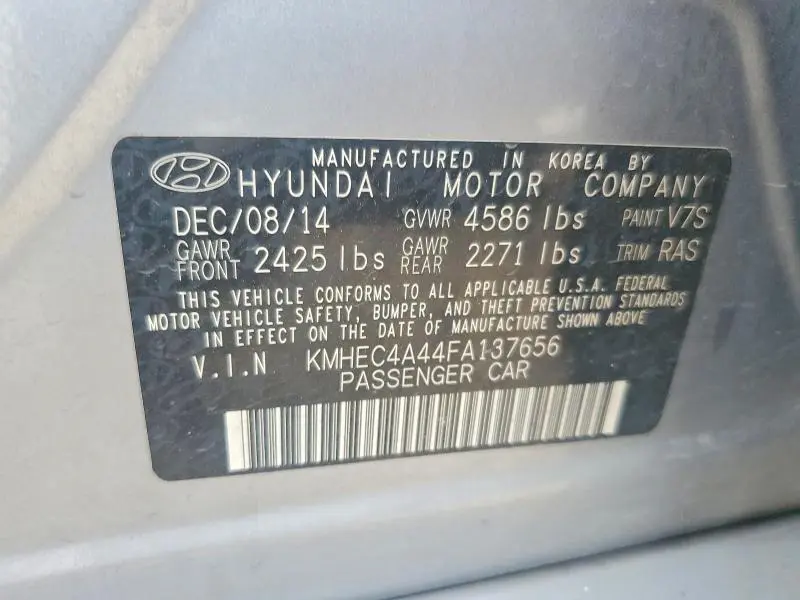 2015 HYUNDAI SONATA HYBRID  