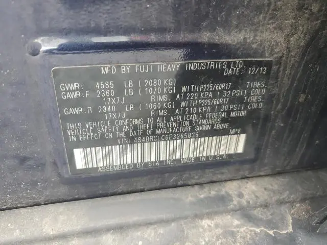 2014 SUBARU OUTBACK 2.5I LIMITED  