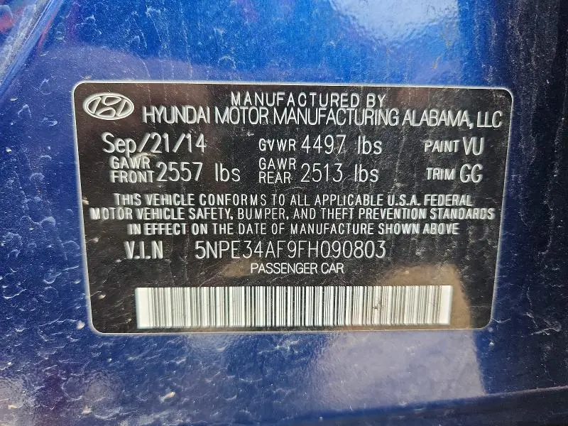 2015 HYUNDAI SONATA SPORT  