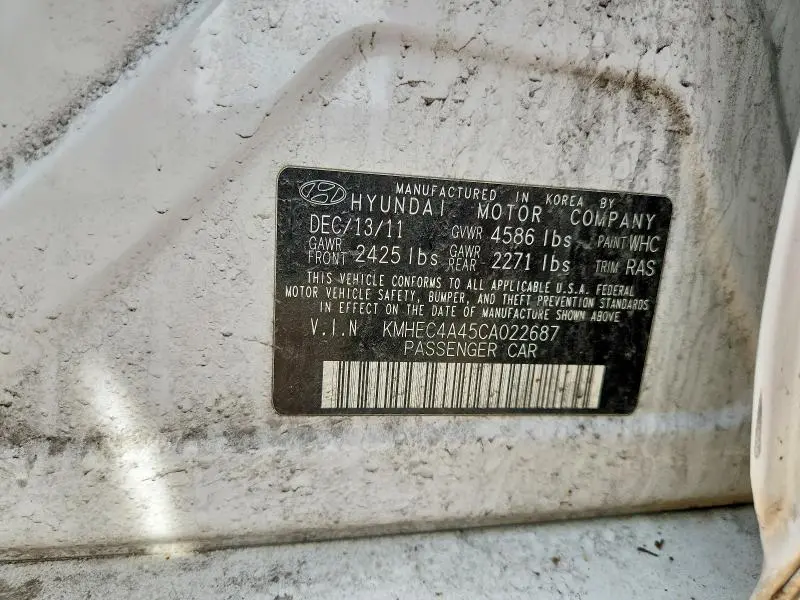 2012 HYUNDAI SONATA HYBRID  