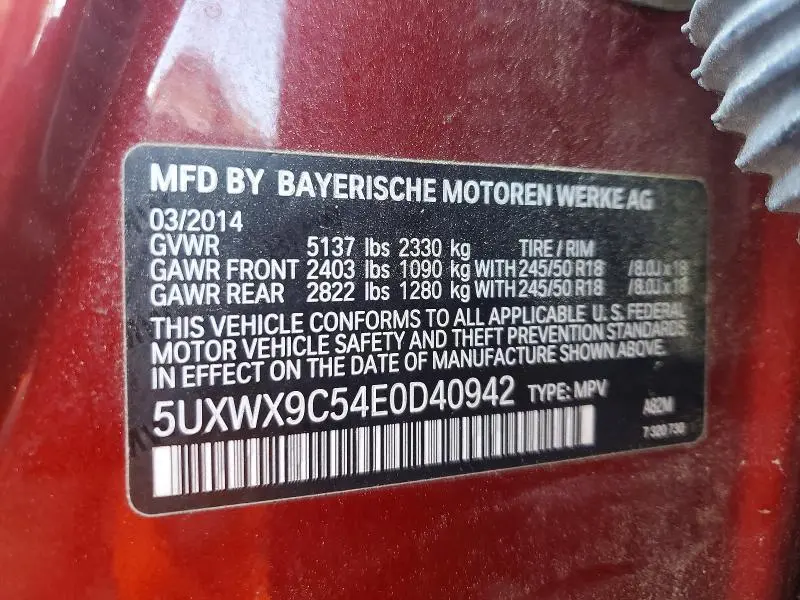 2014 BMW X3 XDRIVE28I  
