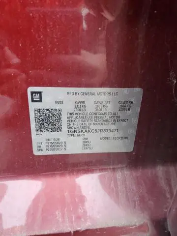 2018 CHEVROLET TAHOE K1500 LS  