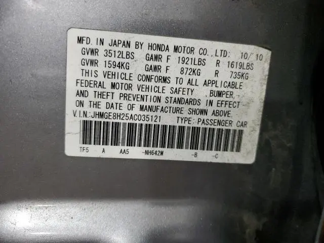 2010 HONDA FIT   