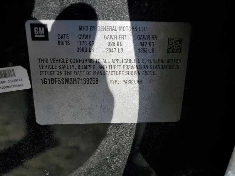 2017 CHEVROLET CRUZE PREMIER  