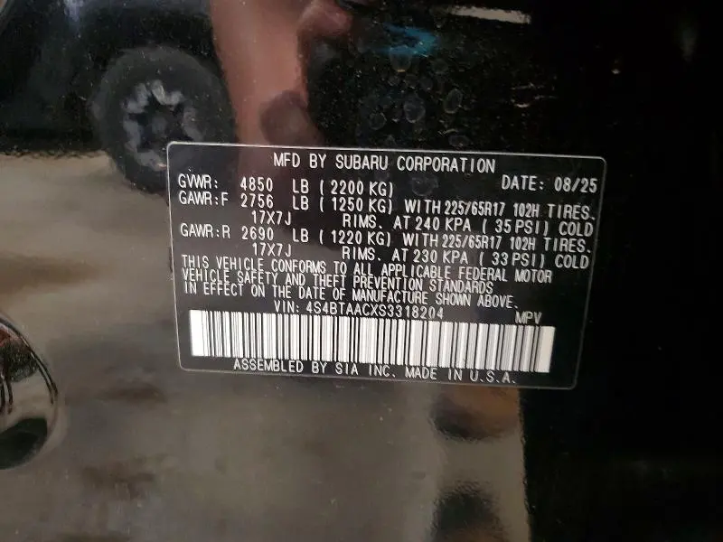 2025 SUBARU OUTBACK   