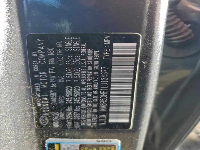 2020 HYUNDAI PALISADE LIMITED  