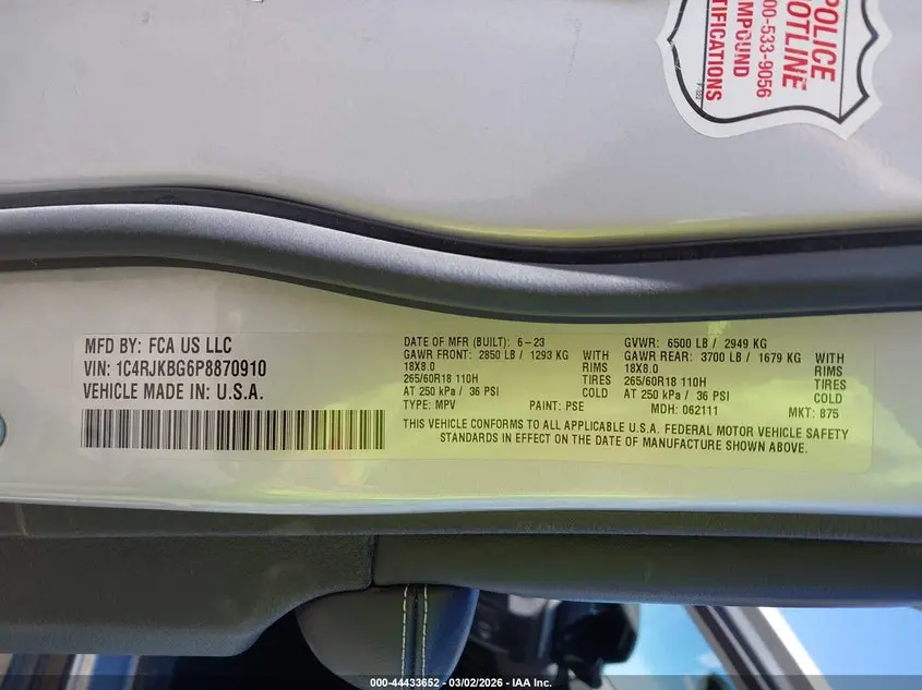 2023 JEEP GRAND CHEROKEE L LIMITED 4X4