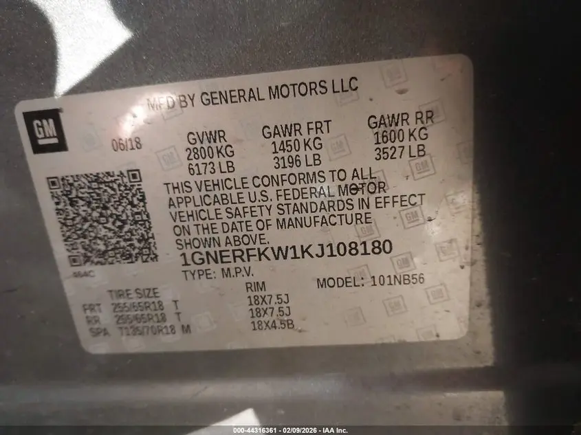 2019 CHEVROLET TRAVERSE LS