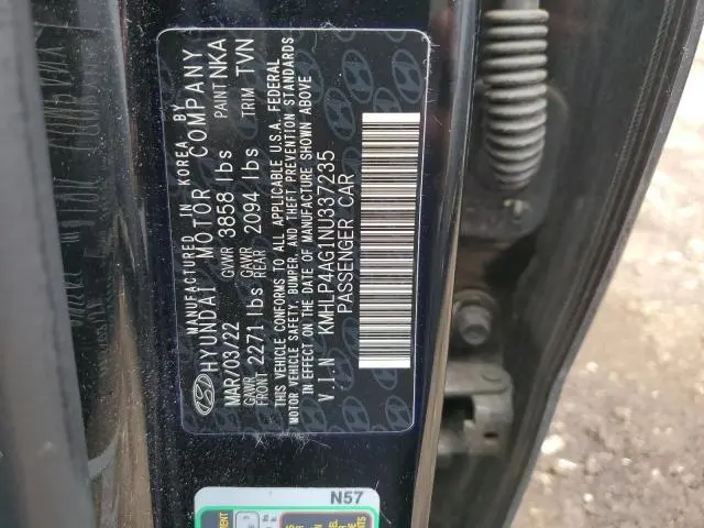 2022 HYUNDAI ELANTRA LIMITED  