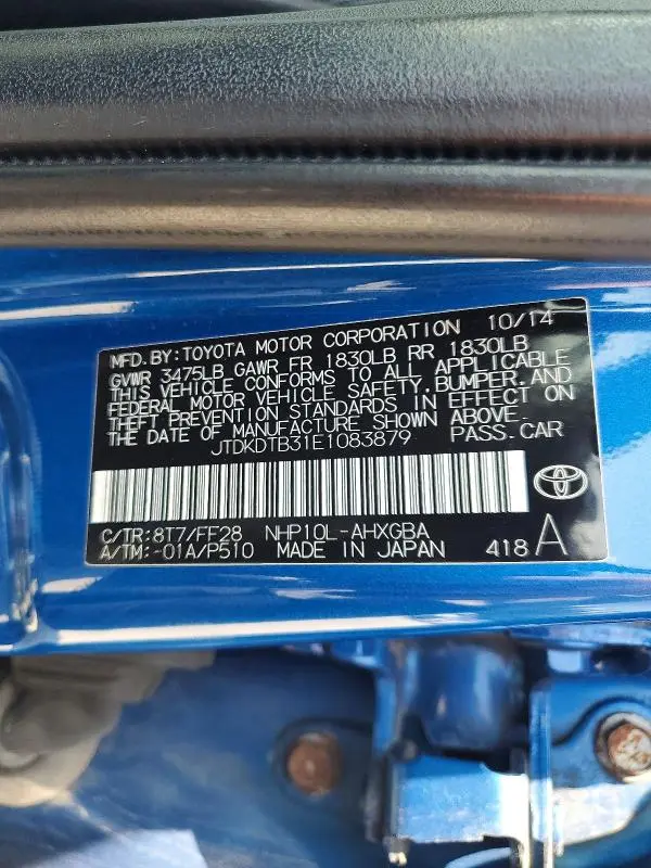2014 TOYOTA PRIUS C THREE  