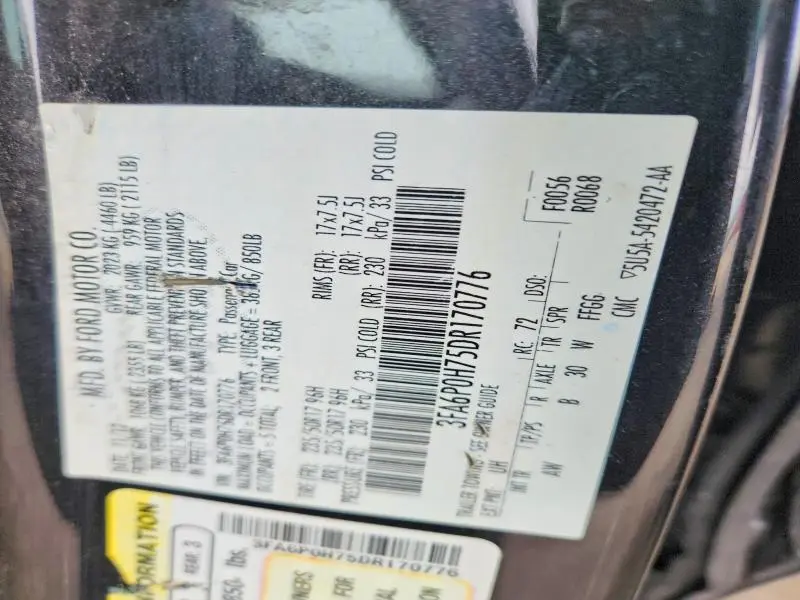 2013 FORD FUSION SE  