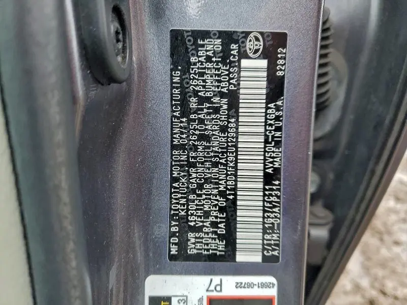 2014 TOYOTA CAMRY HYBRID  