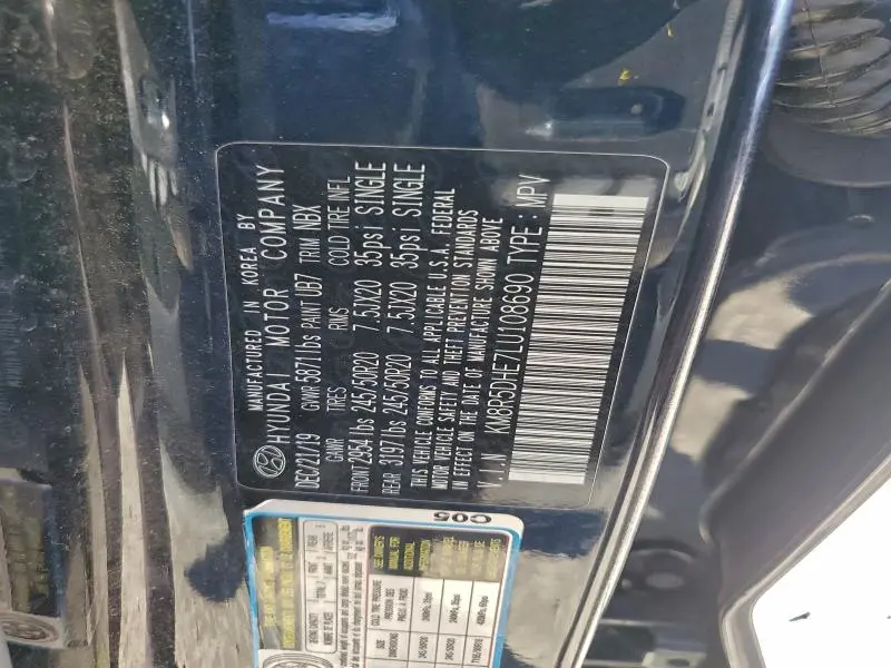 2020 HYUNDAI PALISADE LIMITED  