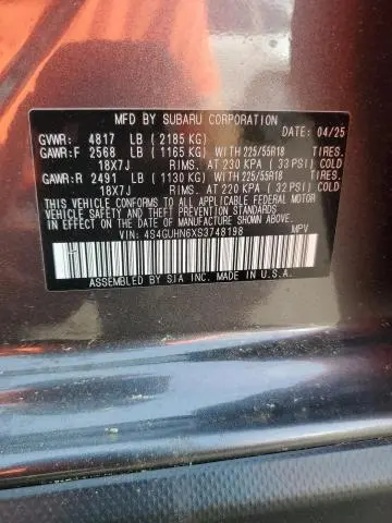 2025 SUBARU CROSSTREK LIMITED  