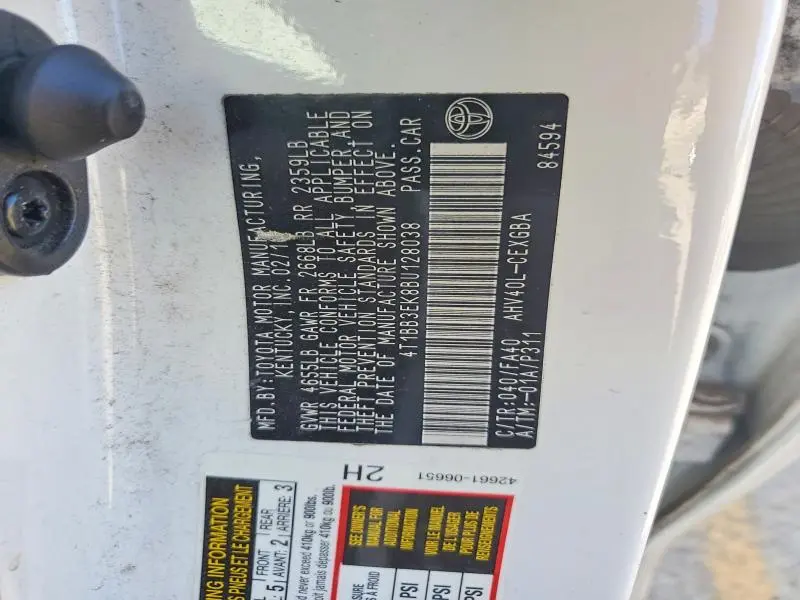 2011 TOYOTA CAMRY HYBRID  