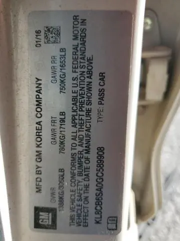 2016 CHEVROLET SPARK LS  