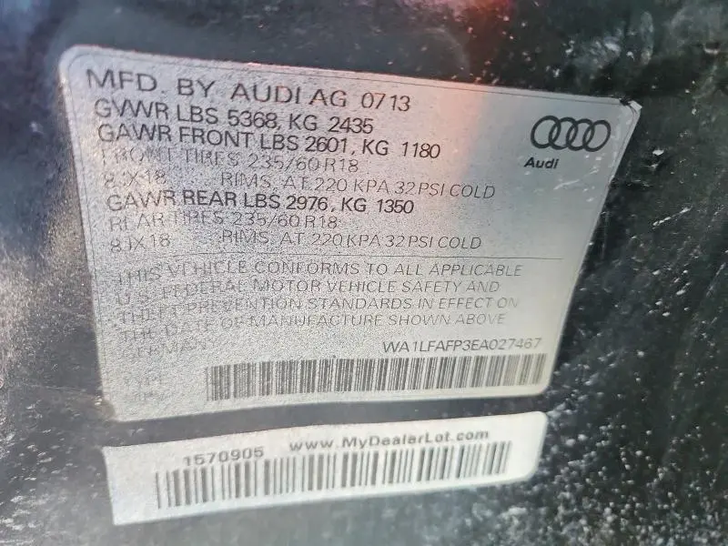 2014 AUDI Q5 PREMIUM PLUS  