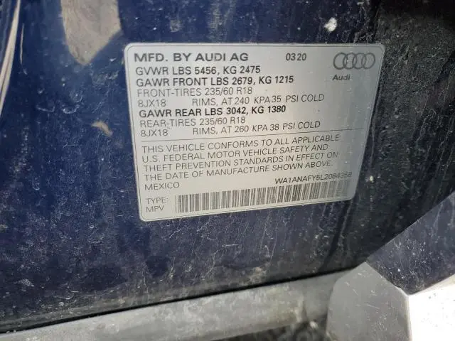 2020 AUDI Q5 PREMIUM