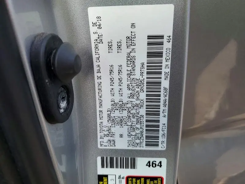 2018 TOYOTA TACOMA SR5 V6  