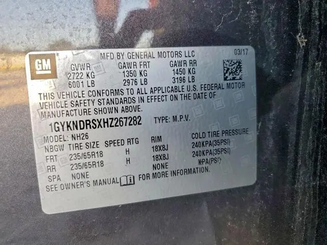 2017 CADILLAC XT5 LUXURY  