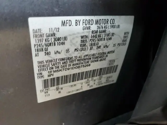 2013 FORD EXPLORER XLT  