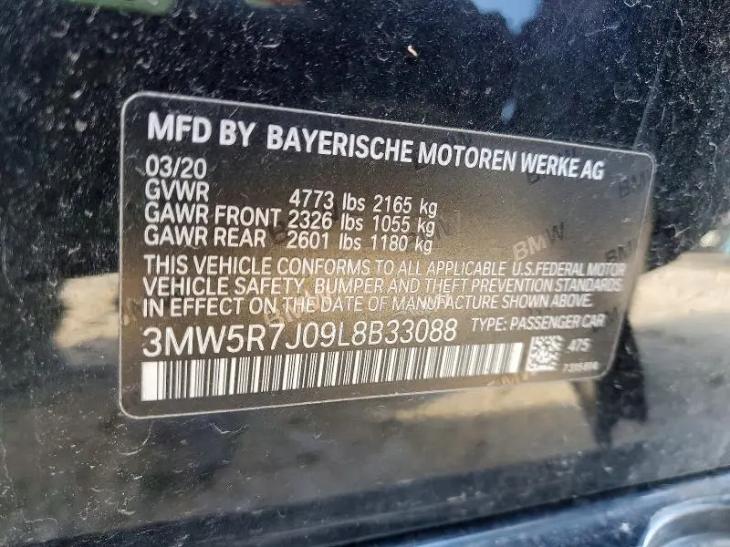 2020 BMW 330XI   