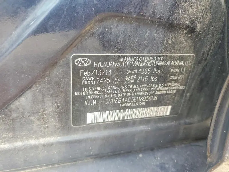 2014 HYUNDAI SONATA GLS  