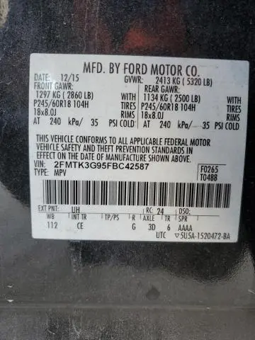 2015 FORD EDGE SE  