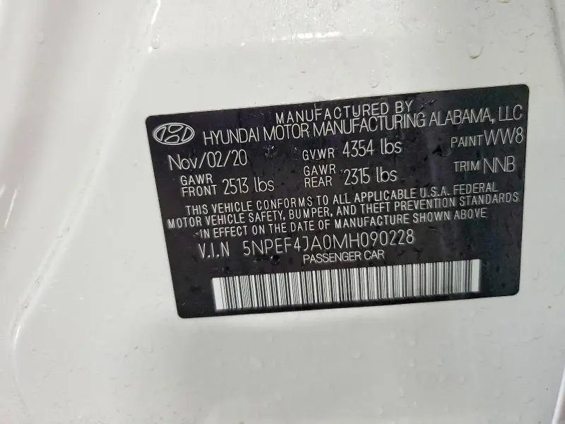 2021 HYUNDAI SONATA SEL  