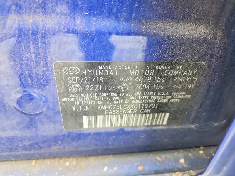 2019 HYUNDAI IONIQ SEL  