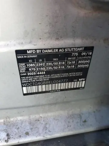 2019 MERCEDES-BENZ GLA 250 4MATIC  