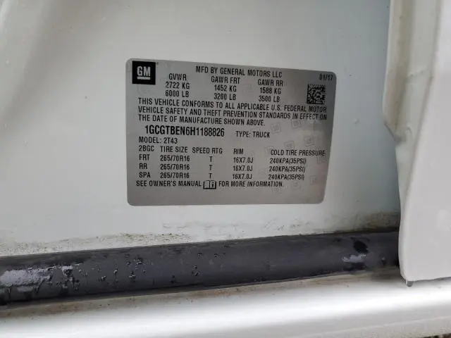 2017 CHEVROLET COLORADO   