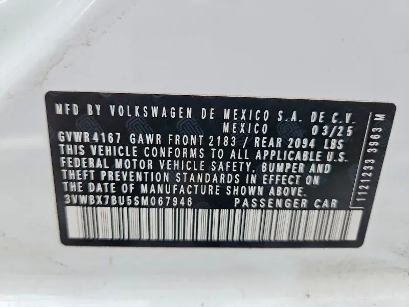 2025 VOLKSWAGEN JETTA SPORT  