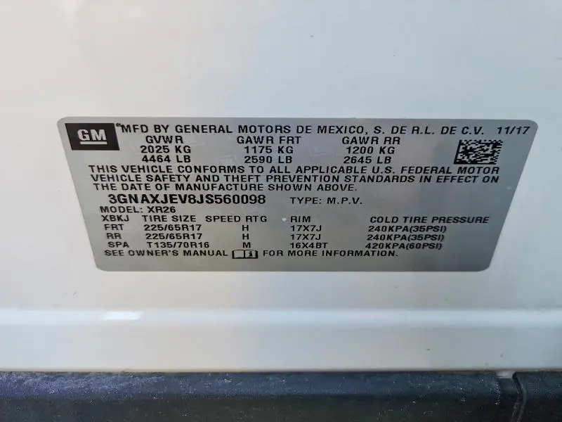 2018 CHEVROLET EQUINOX LT  