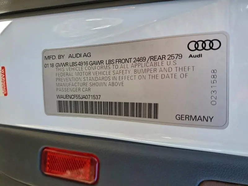 2018 AUDI A5 PREMIUM PLUS S-LINE  