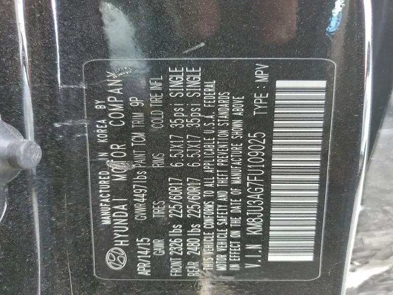 2015 HYUNDAI TUCSON LIMITED  