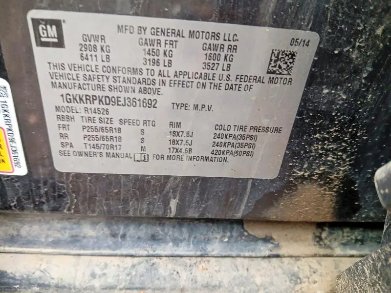 2014 GMC ACADIA SLE  