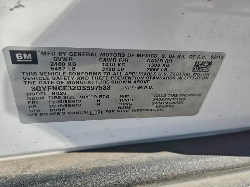 2013 CADILLAC SRX LUXURY COLLECTION  