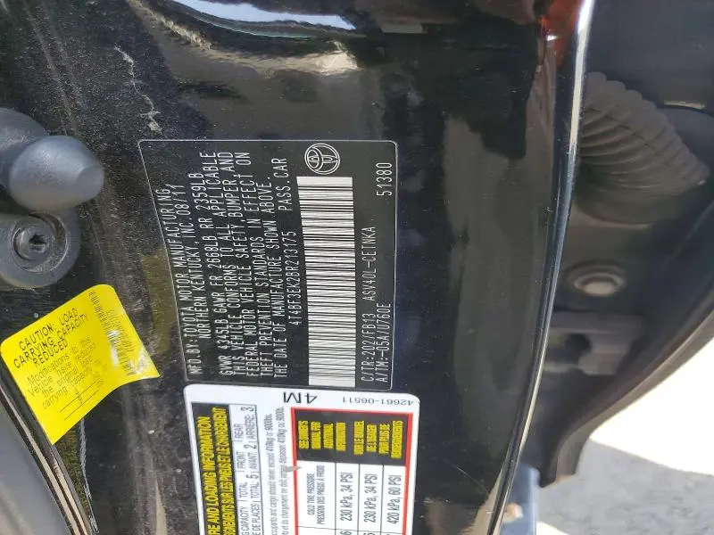 2011 TOYOTA CAMRY LE  